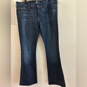 7 For All Mankind Jeans Womens 30 Blue Bootcut Stretch Denim A Pocket Made USA